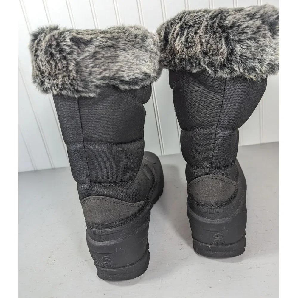 Kamik Black Winter & Rain Boots with Faux Fur Cuff
